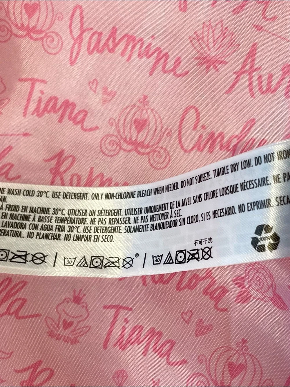 Disney Pink Iridescent Sequin Kids Raincoat